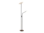 Jonne LED Floor Lamp Satin Nickel - Lindby