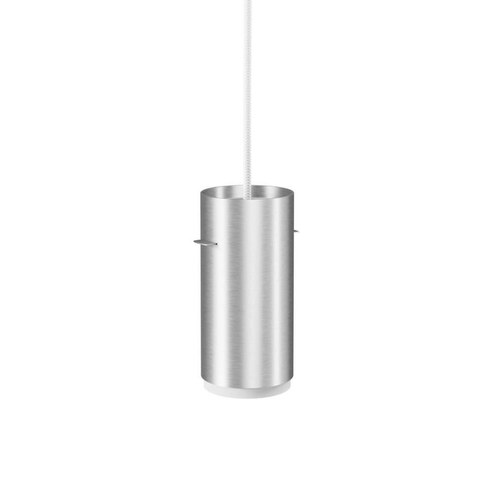 Tube Pendant Small Brushed Aluminium - Moebe