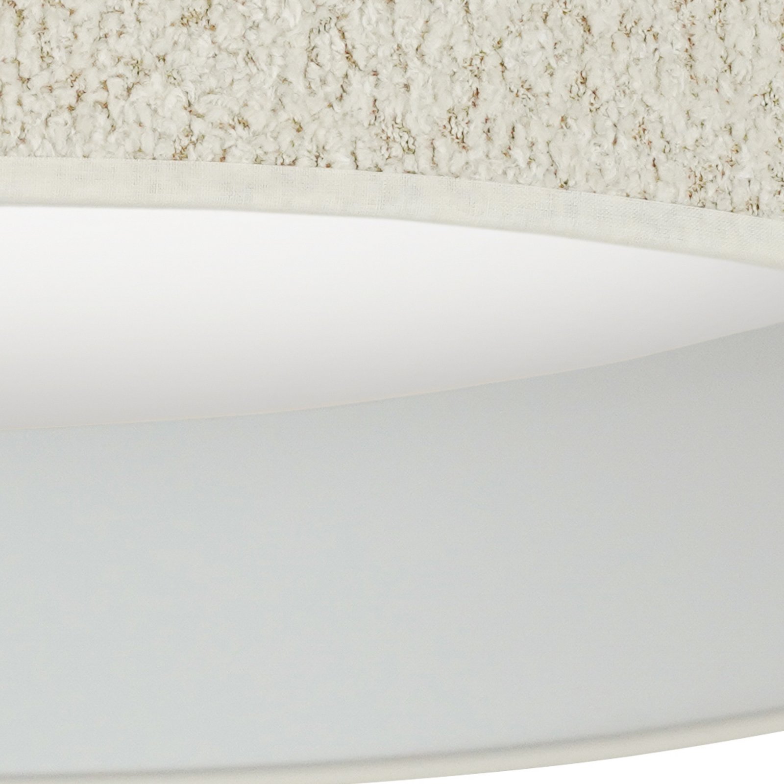 LED-Deckenleuchte Plafond, creme, Stoff, Ø 45 cm, 3-step-dim