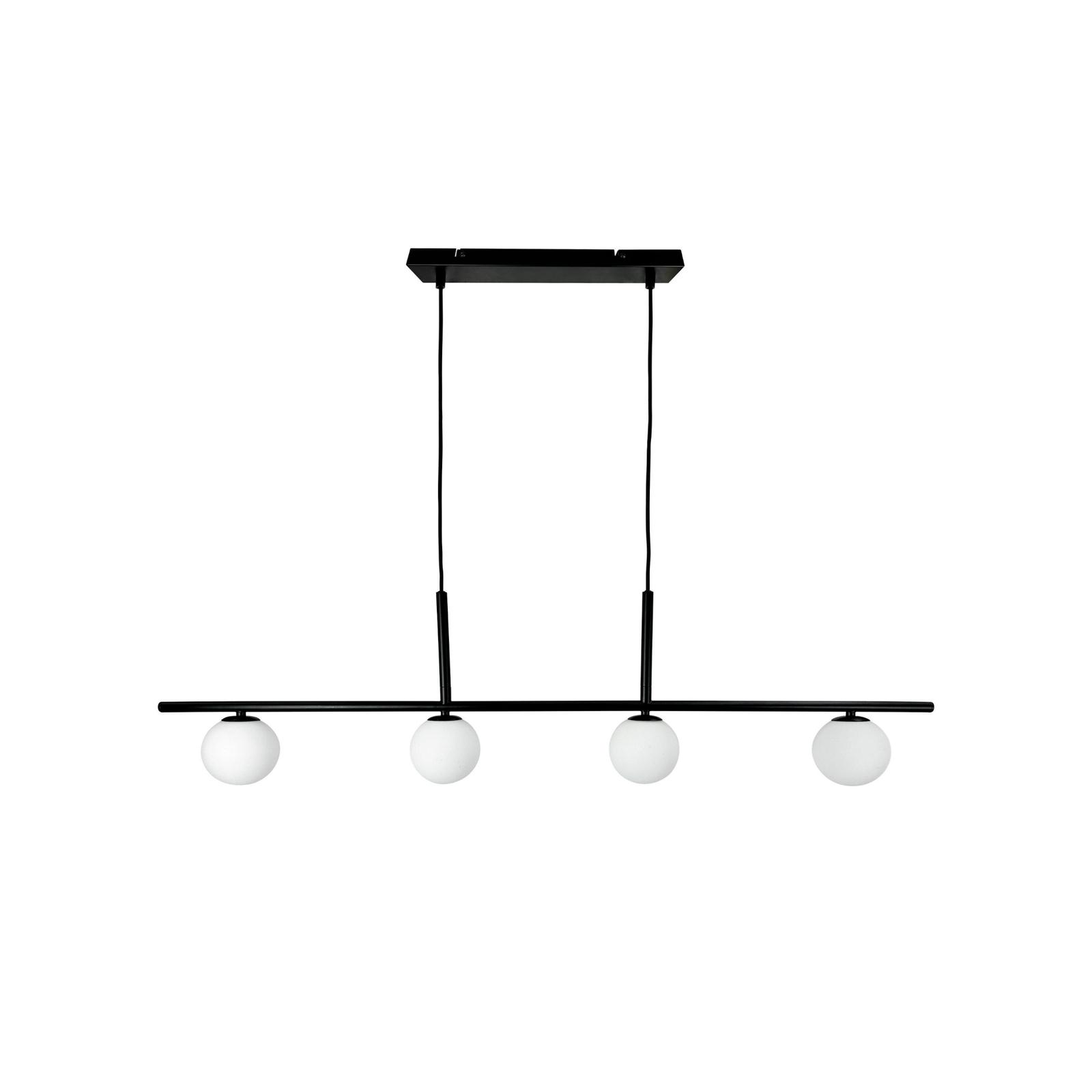 Dyberg Larsen Suspension Alice, noir, métal, 4 lampes