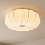 Lindby plafondlamp Marielle, Ø 55 cm, wit, textiel, 3x E27