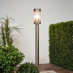 Lindby path light Djori, 80 cm, aluminium-coloured, stainless steel, E27