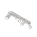 Foco de techo Punch, 4 luces, barras, blanco