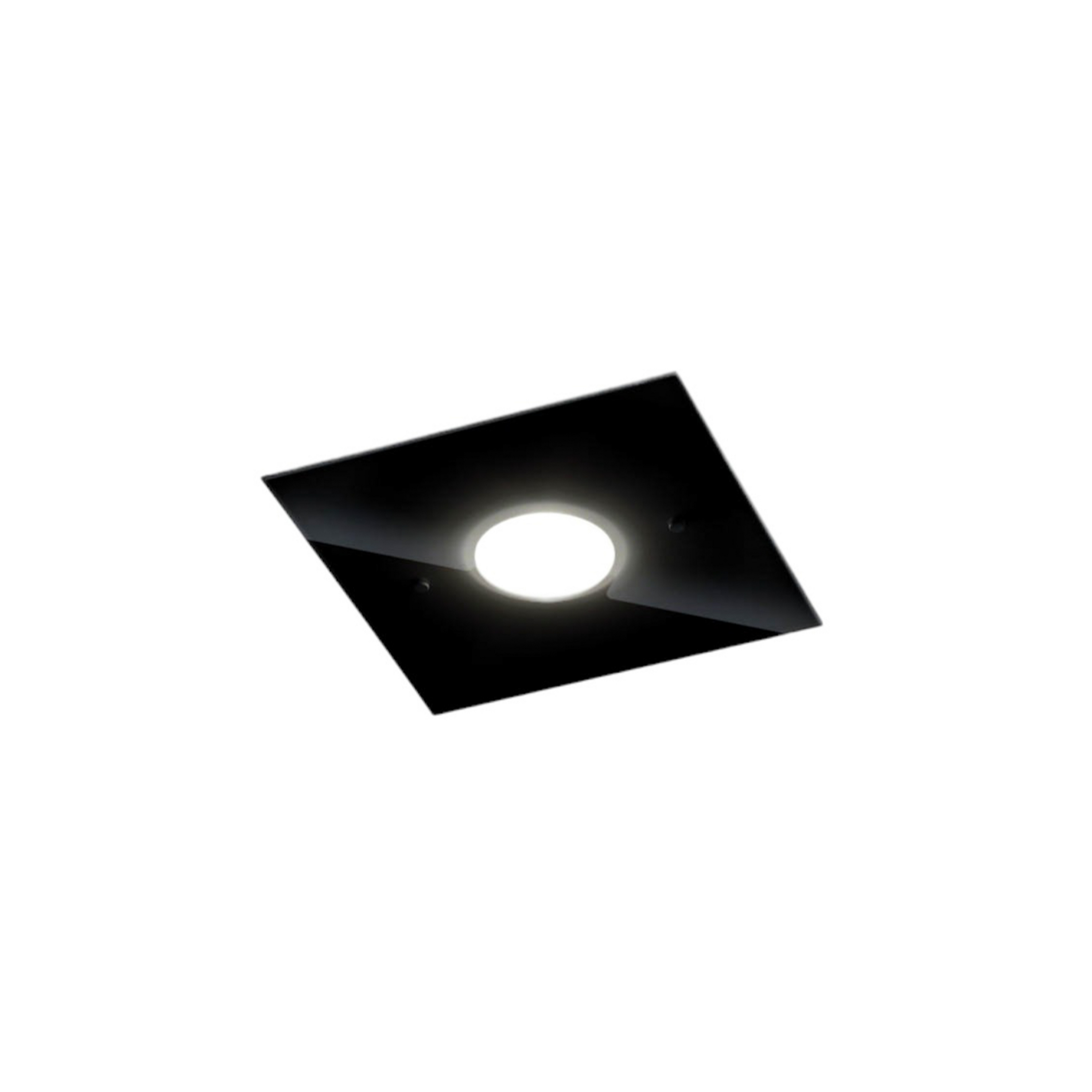 Helestra Nomi-LED-kattovalo 23x23cm himmen., musta
