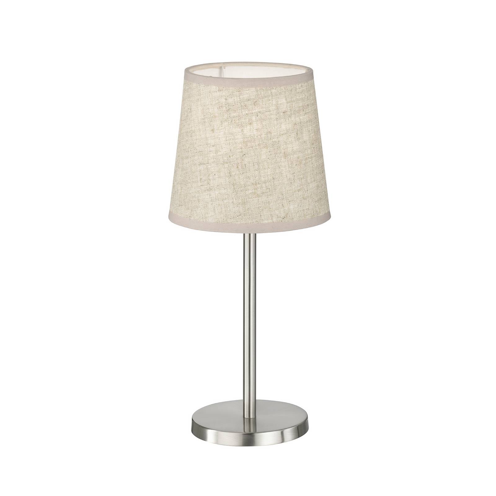 Tischleuchte Rimini, sand/nickel, Textil, Höhe 30 cm, E14