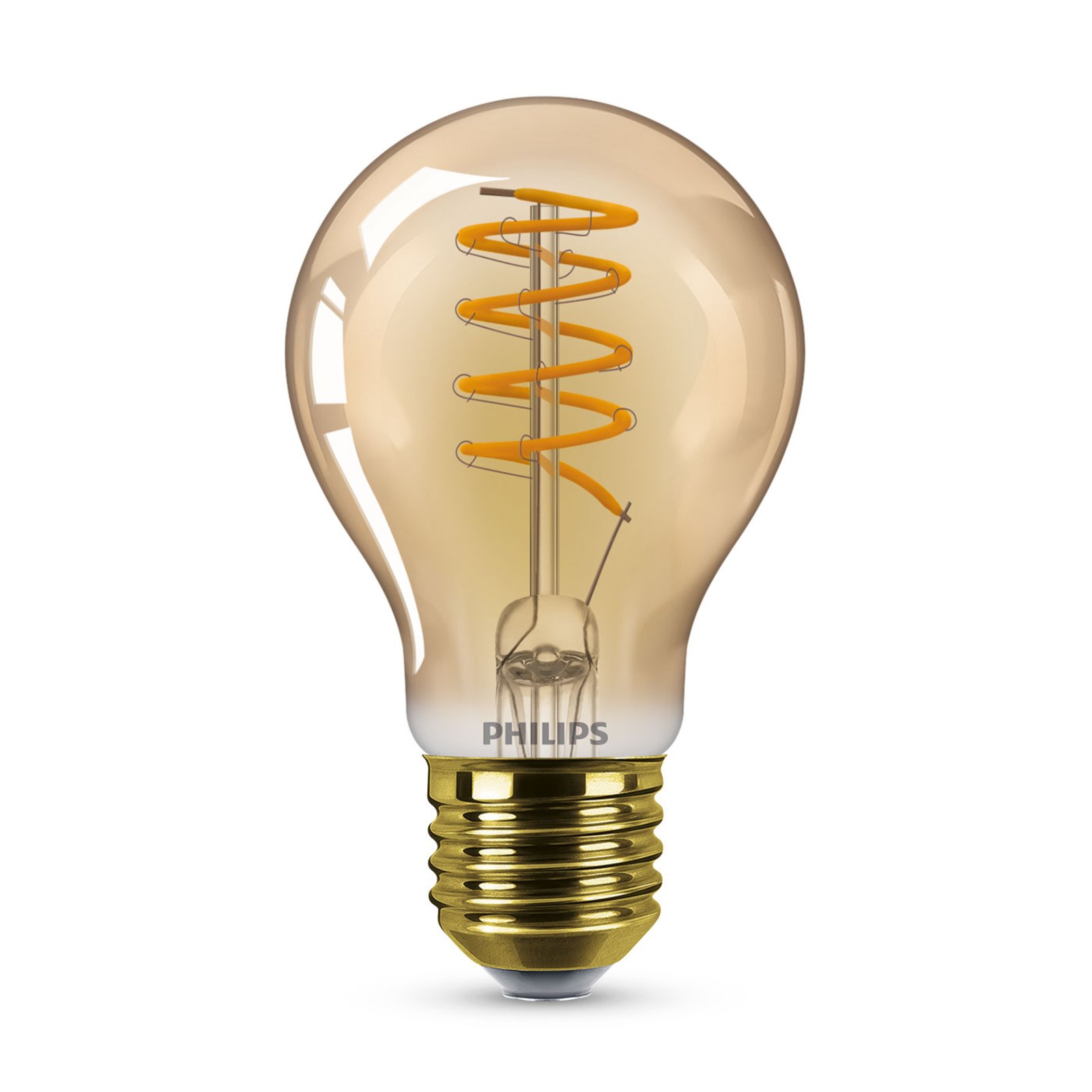 Philips LED bulb E27 A60 4 W 1,800 K gold dimmable