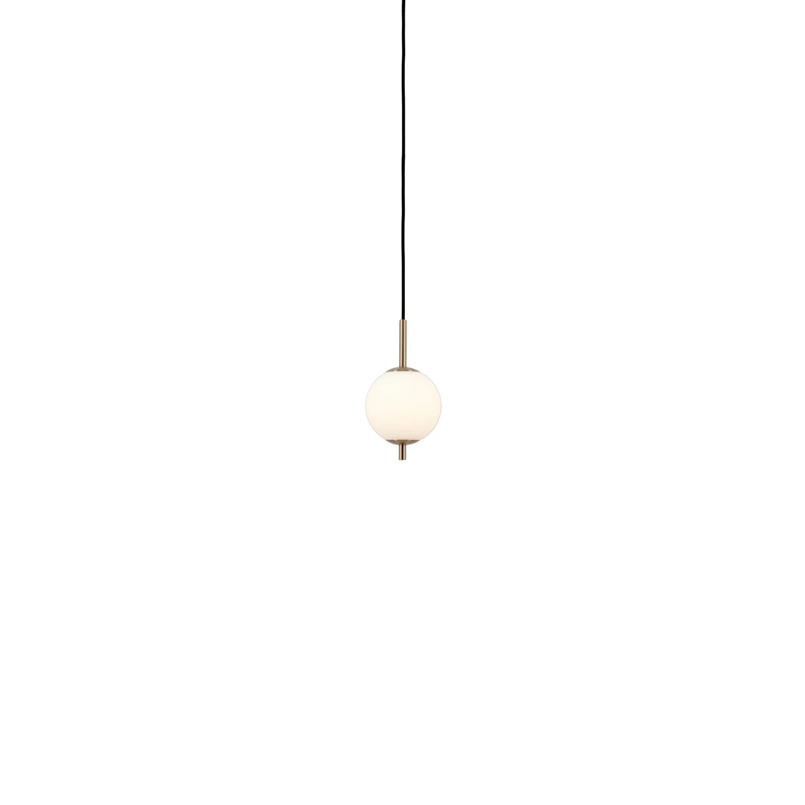 Závěsné světlo UMAGE LED Audrey, mosazná barva, 1 žárovka, Ø 12 cm