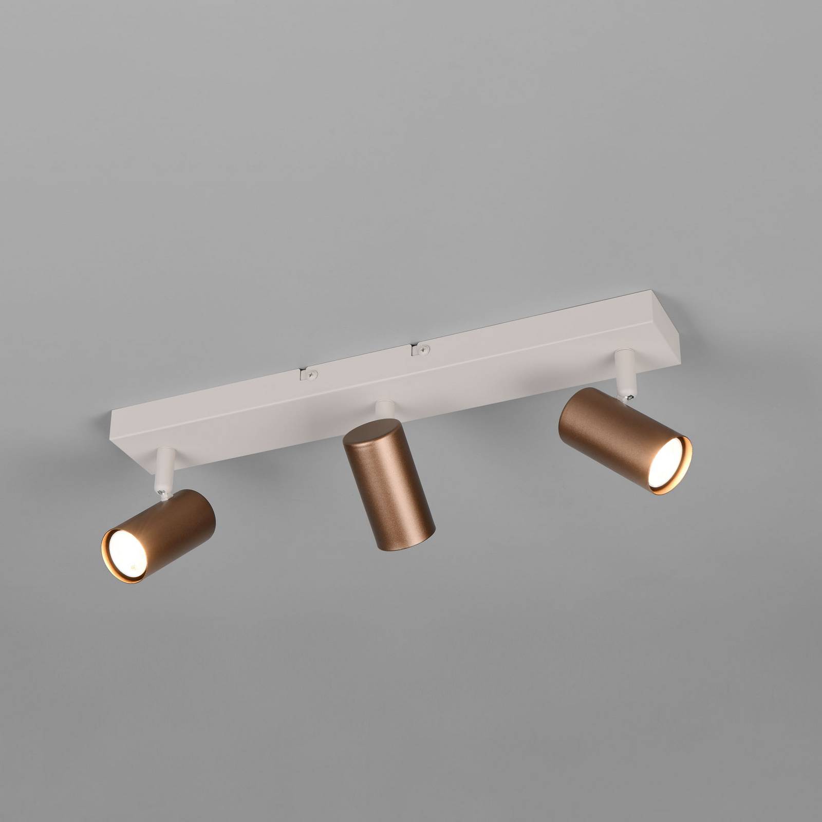 Reality Leuchten Bodovka Taryn, hnědá, délka 45 cm, 3-křídlová, GU10