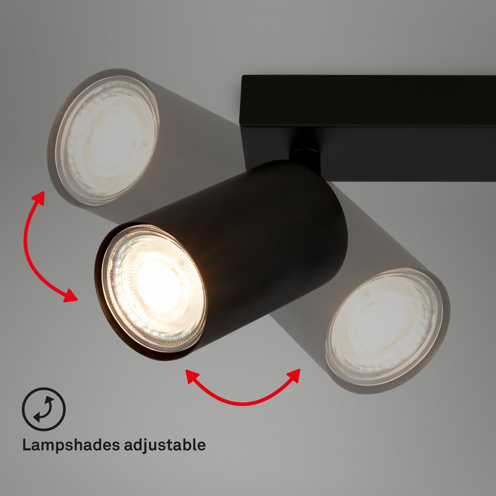 Tib downlight, black/black, 2-bulb, adjustable, metal Tib downlight, black/black, 2-bulb, adjustable, metal