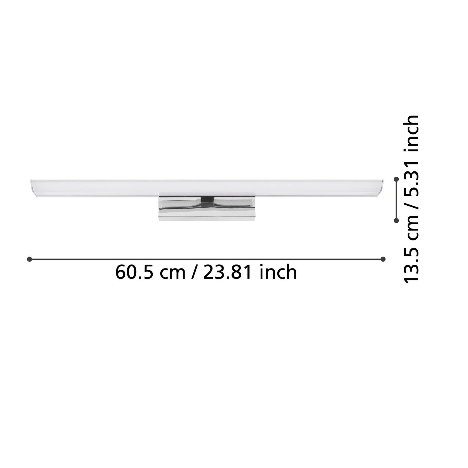 EGLO connect Applique pour miroir LED Tabiano-Z, 60,5 cm, chrome