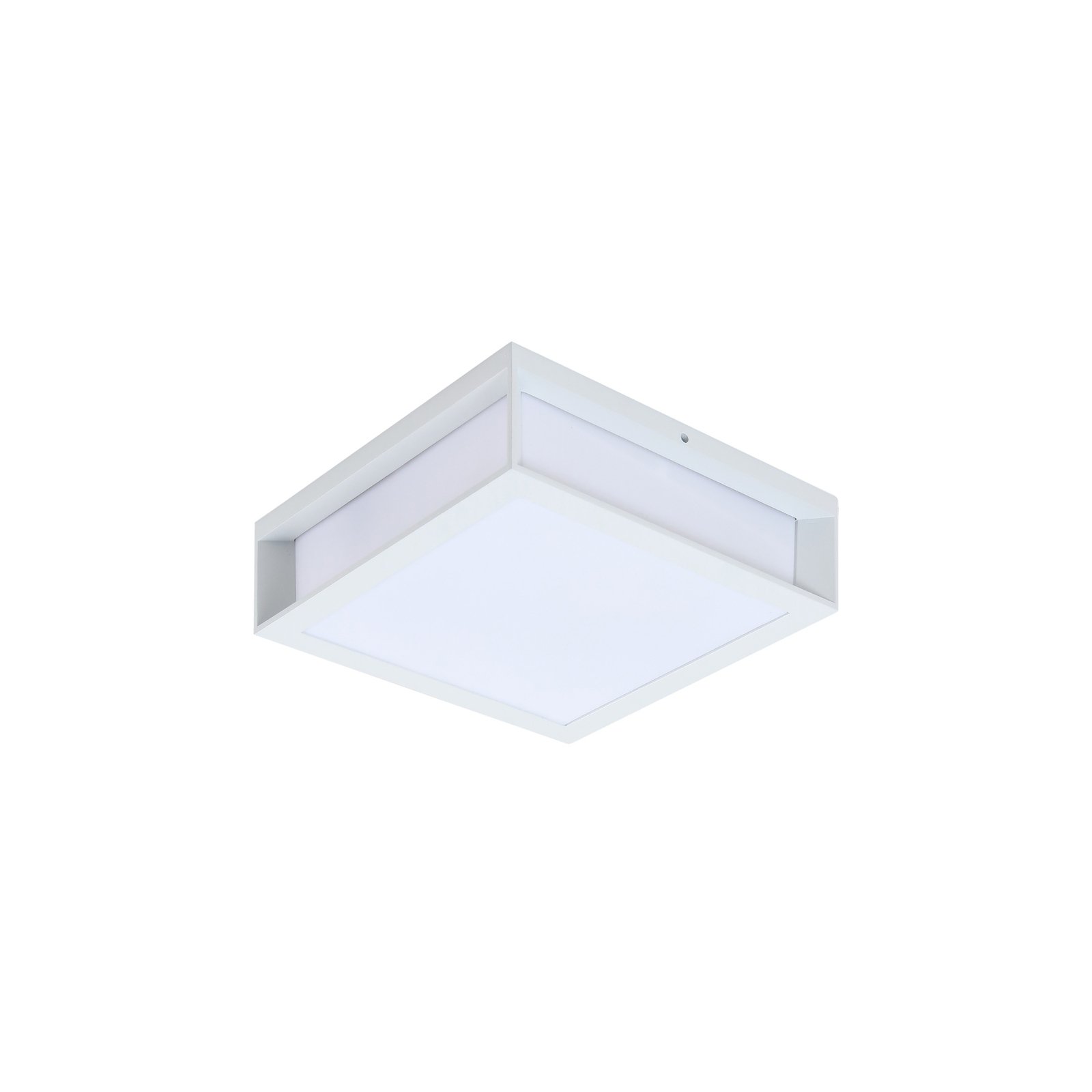 Lindby buitenwandlamp Sivana, wit, aluminium, 26 cm x 26 cm