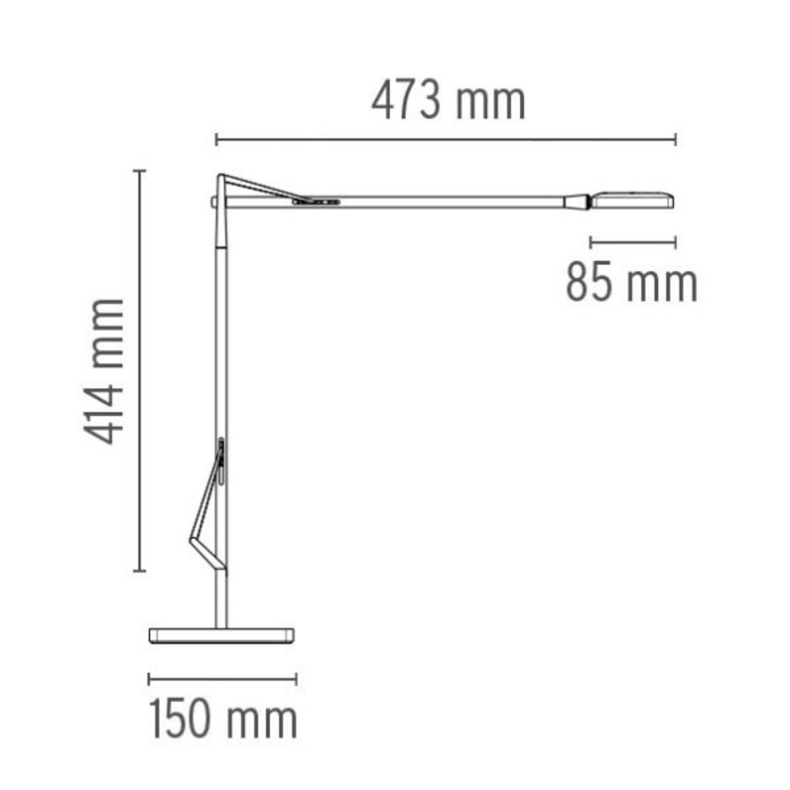 Kelvin Edge LED Table Lamp Titanium - Flos