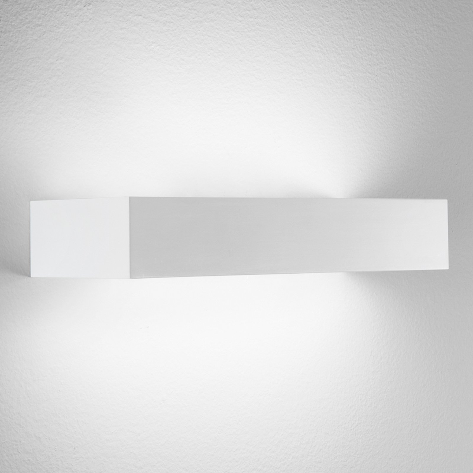 Egger Licht Brick 30 rectangular LED wall light in white, for Living / Dining Room, steel, 16 W, energy efficiency: A+, W: 30 cm, H: 5 cm