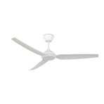 Ventilateur de plafond Polis, blanc, Ø 137 cm, courant continu, IP55 - Beacon
