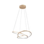 Luminária suspensa LED Darvin comprimento 64 cm, cor dourada, metal, CCT