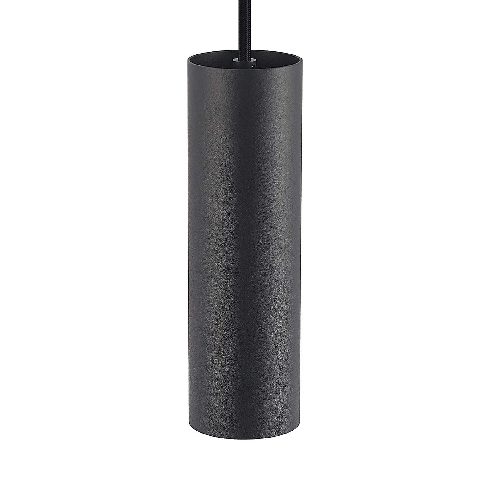 Hanglamp Lindby Linaro, 20 cm, zwart, 1-fase, Ø 6 cm