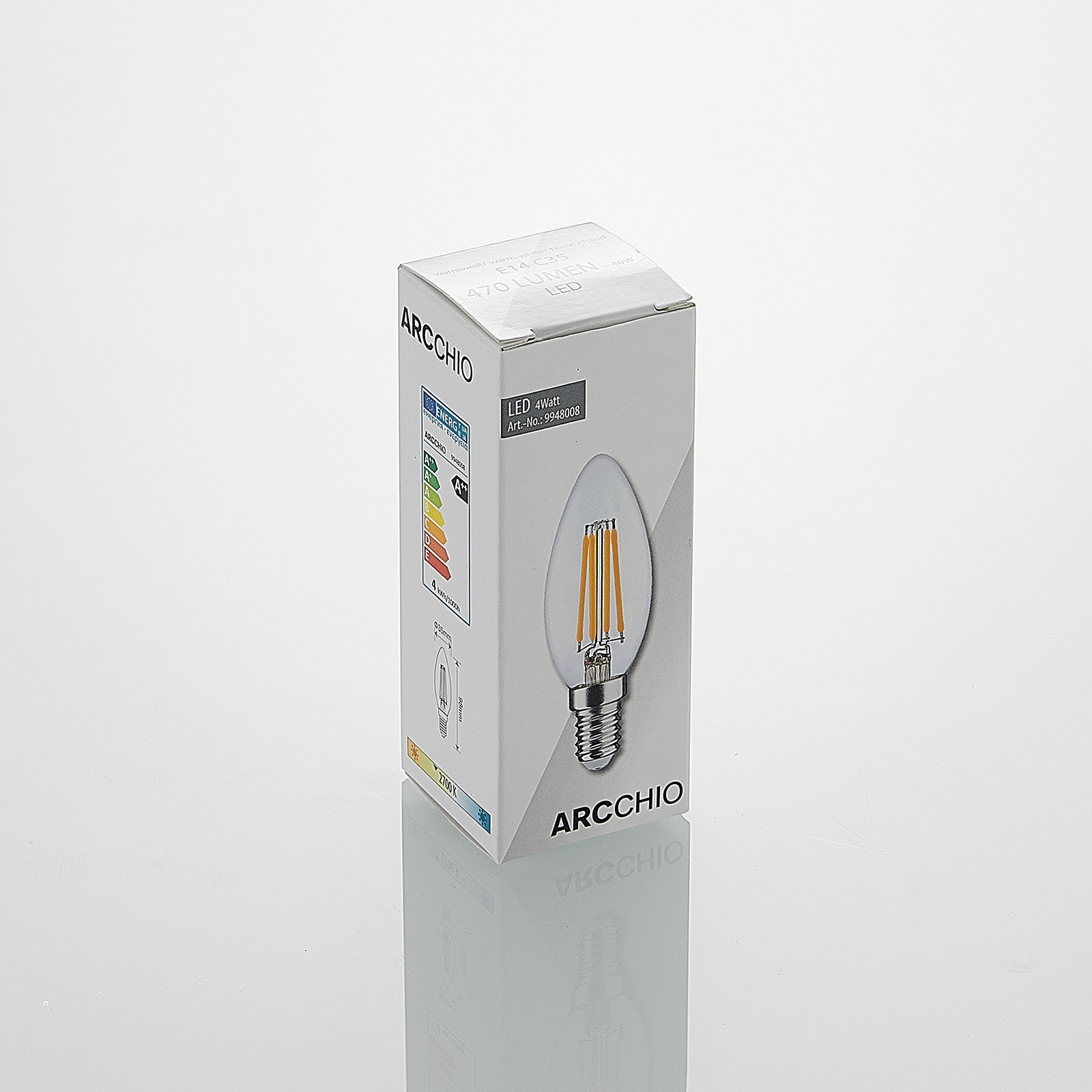LED lamp E14 filament 4W 2.700K 3-step-dimmer