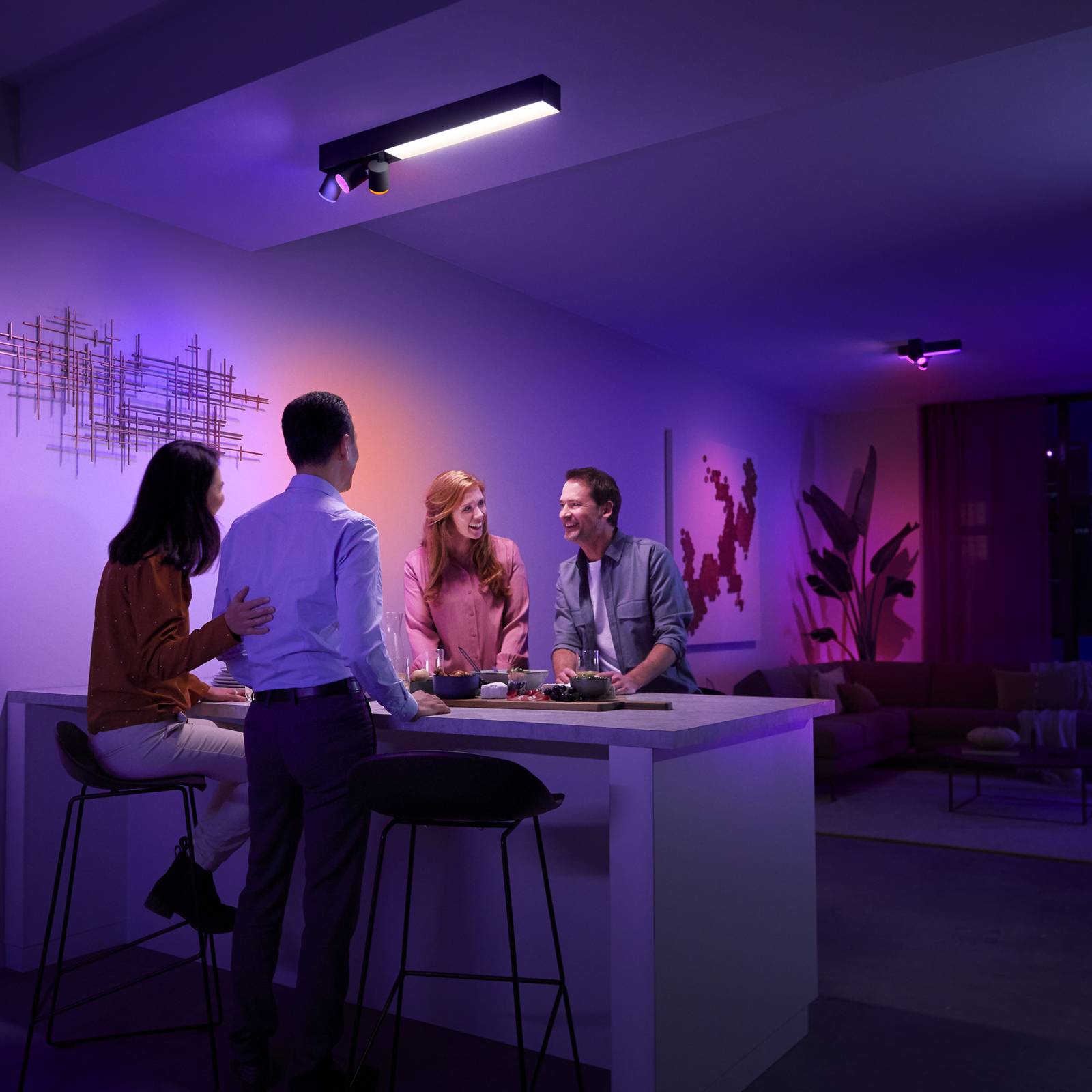 Reflektor sufitowy LED Philips Hue Centris czarny 3-punktowy RGB CCT