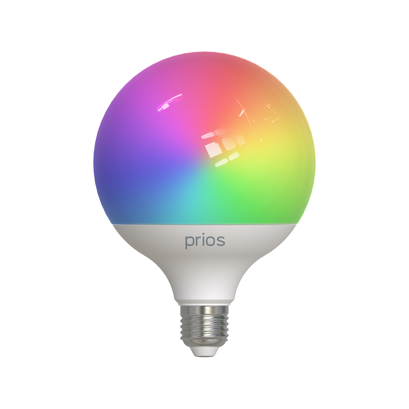 Prios LED-E27-Lampe G125 9W RGBW WLAN matt 2er-Set