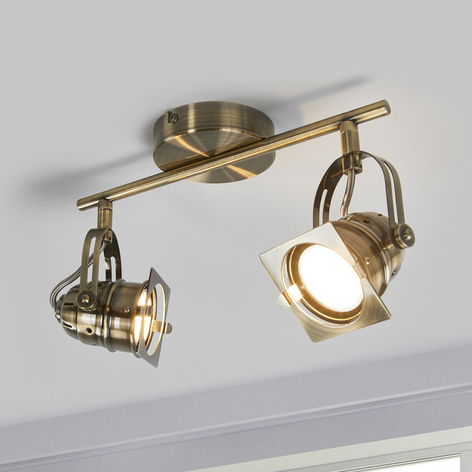 Altmessingfarbene LED-Deckenlampe Janek