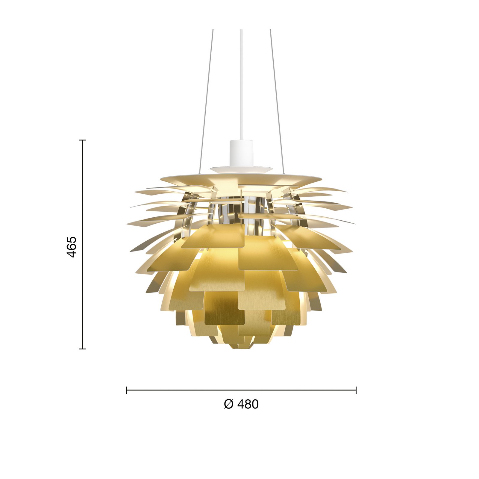 PH Artichoke Hängelampe Ø48cm messing DTW - Louis Poulsen PH Artichoke Hängelampe Ø48cm messing DTW - Louis Poulsen