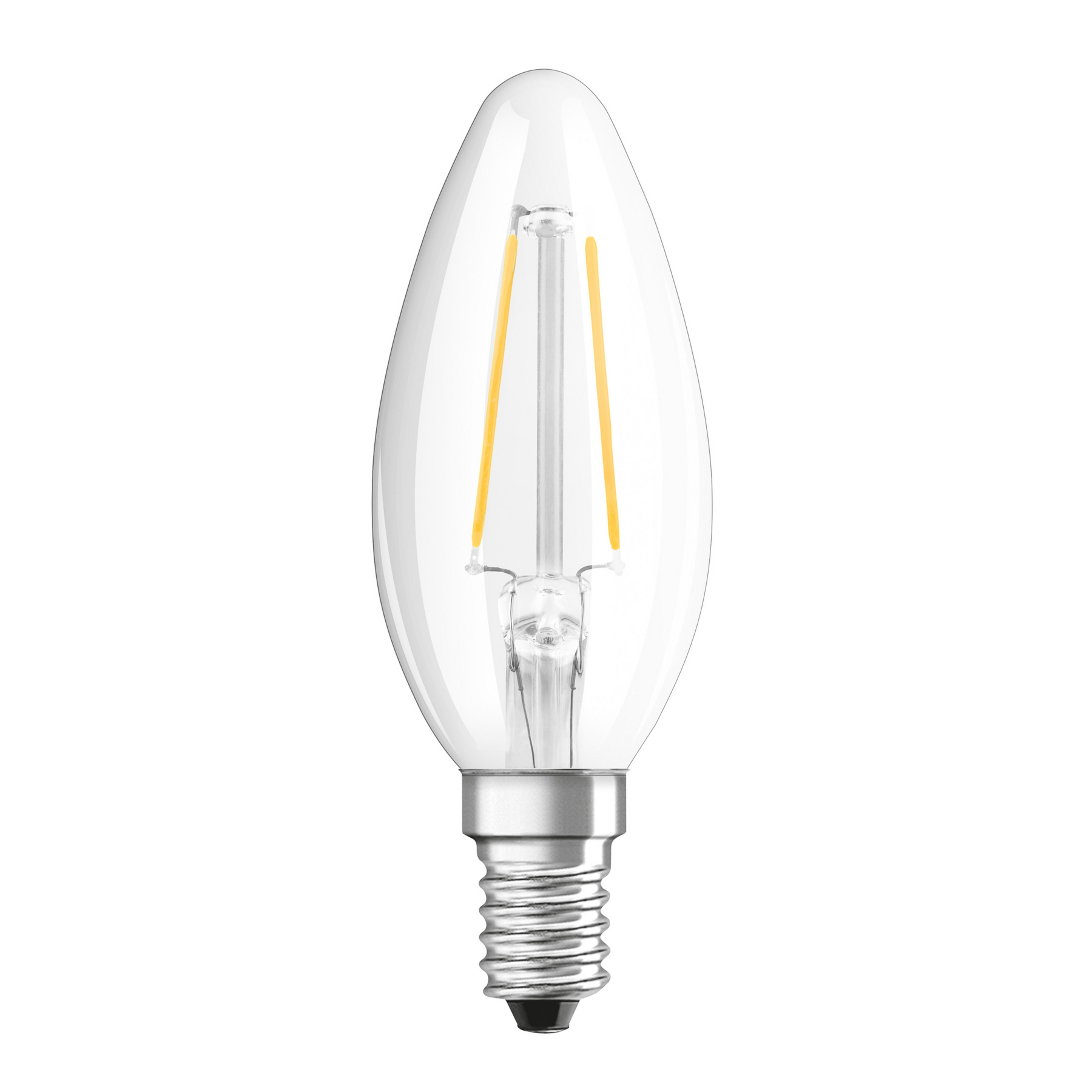 OSRAM LED kertepære E14 2,8W 827 dæmpbar klar