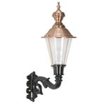 Outdoor wall light HOORN, socket above, black