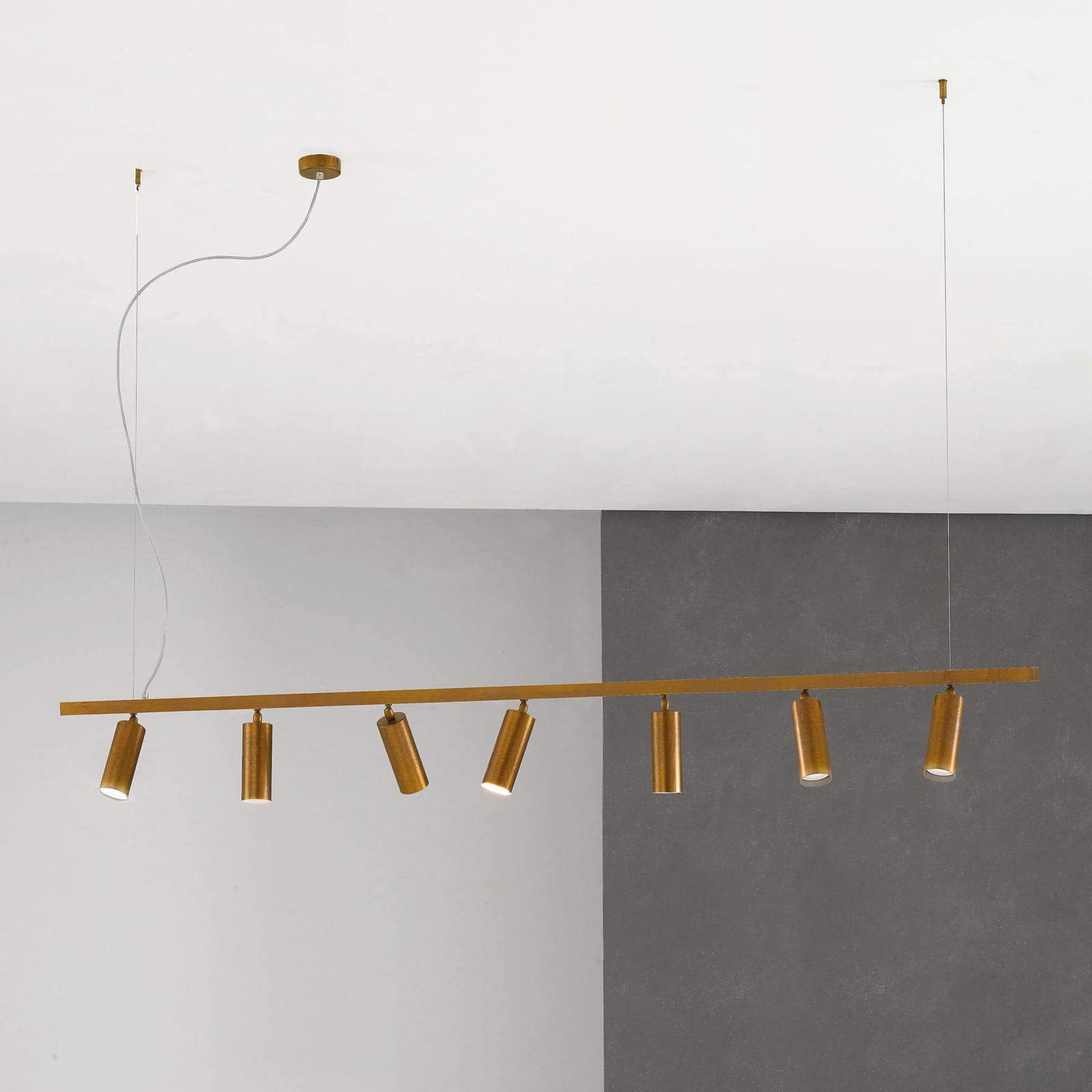 Pendant light 7533, burnished brass, 7-bulb, GU10 Pendant light 7533, burnished brass, 7-bulb, GU10