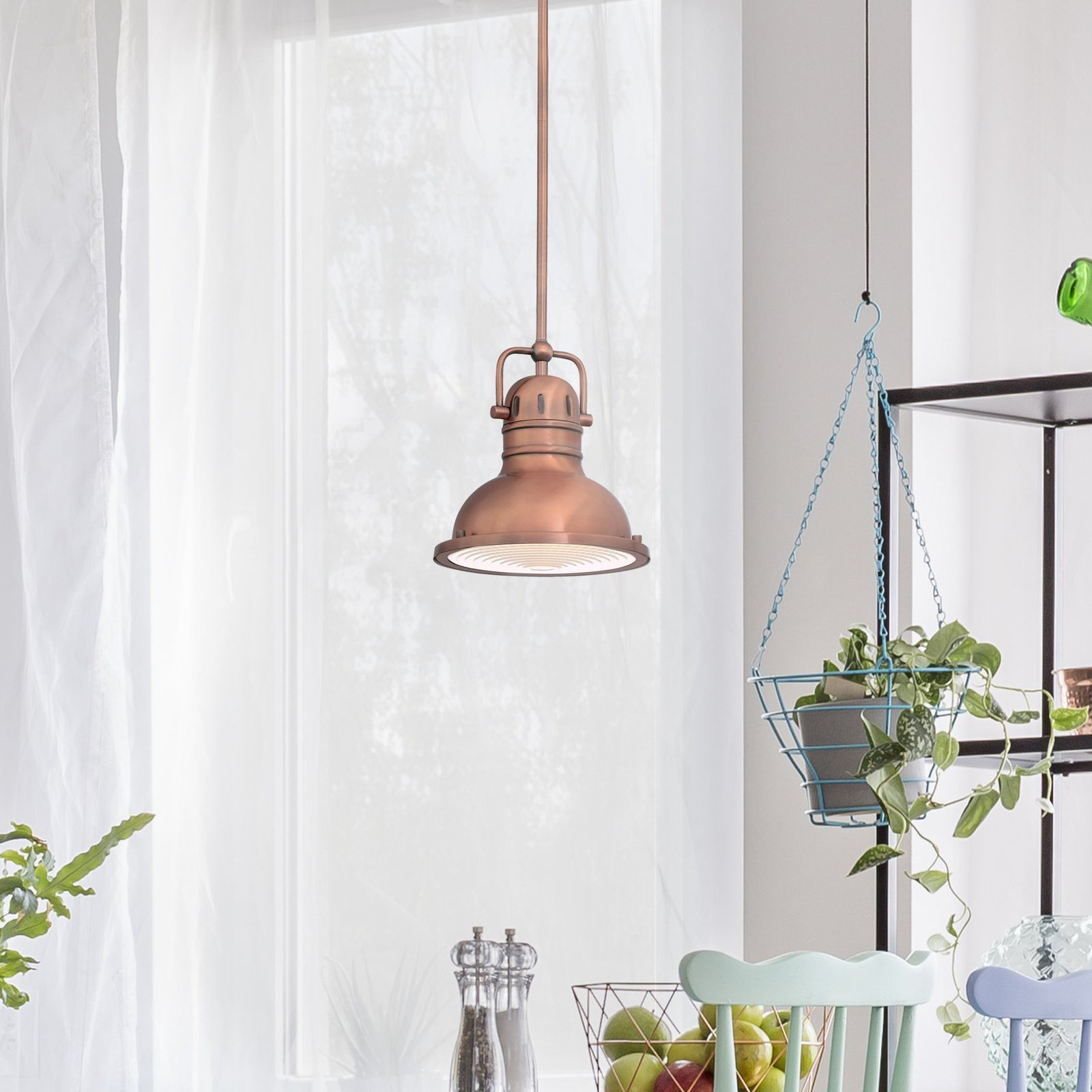 Westinghouse lámpara colgante Boswell, color cobre