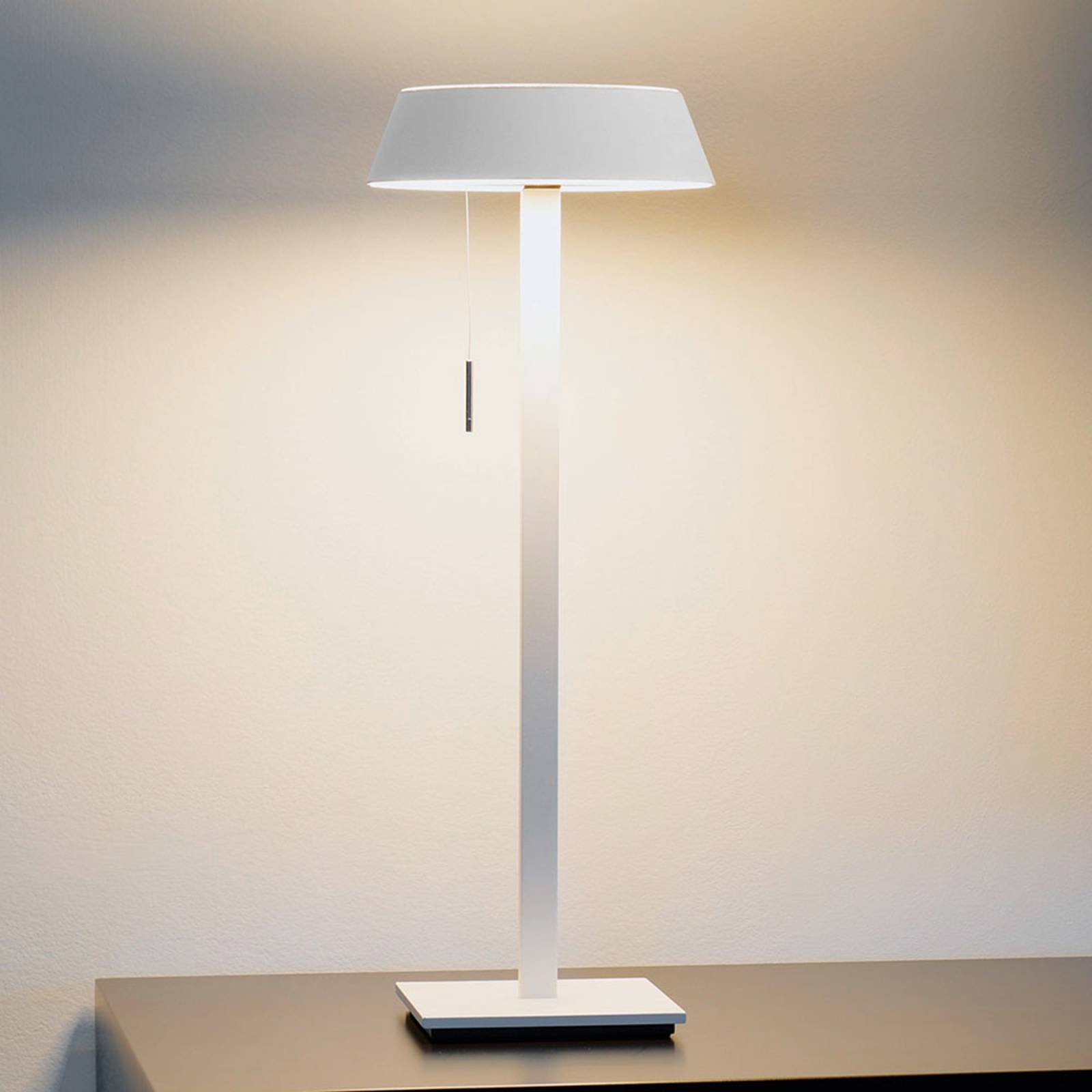 E-shop OLIGO Glance stolná LED lampa, biela matná