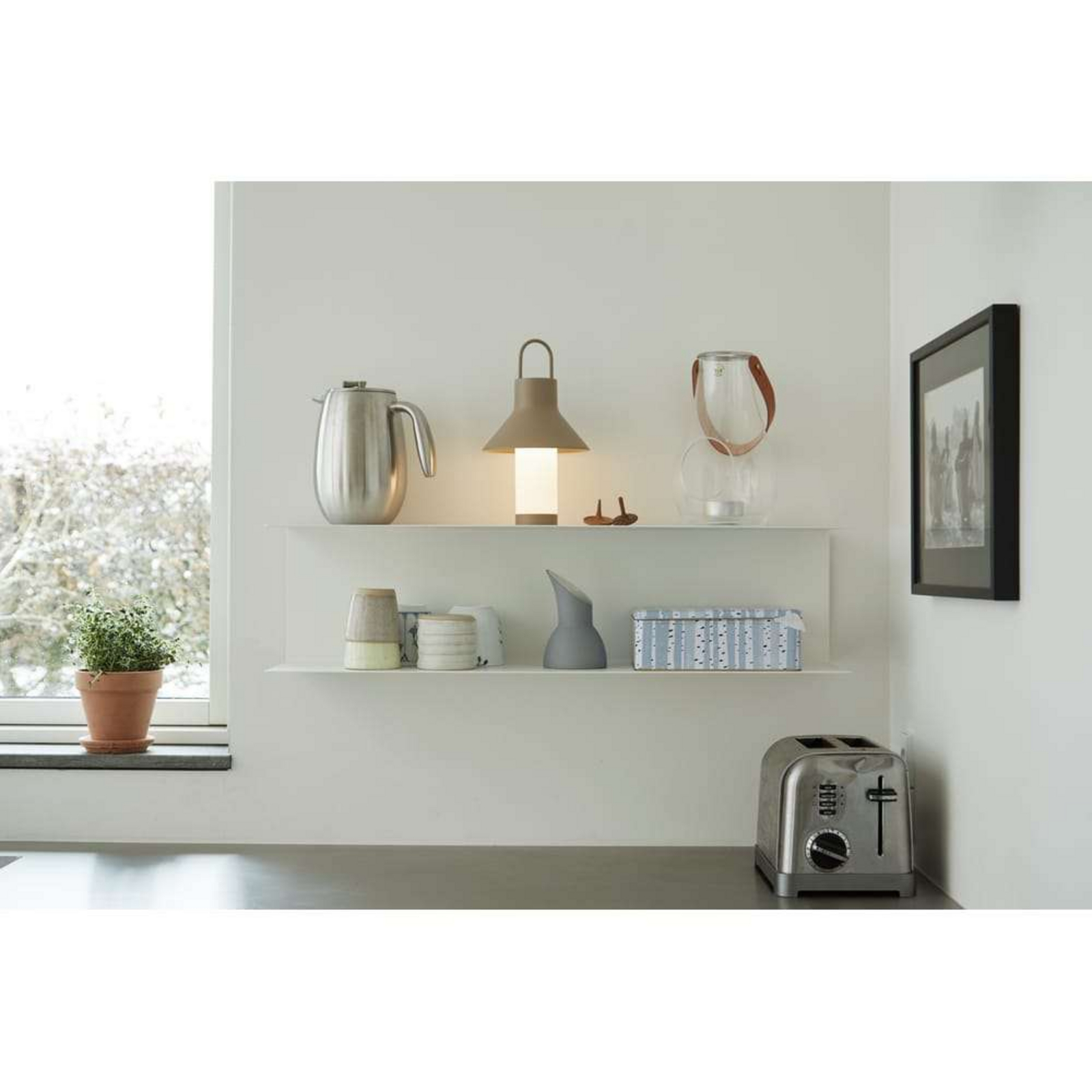 Shadow Portable Bordslampa S Grey Beige - Loom Design