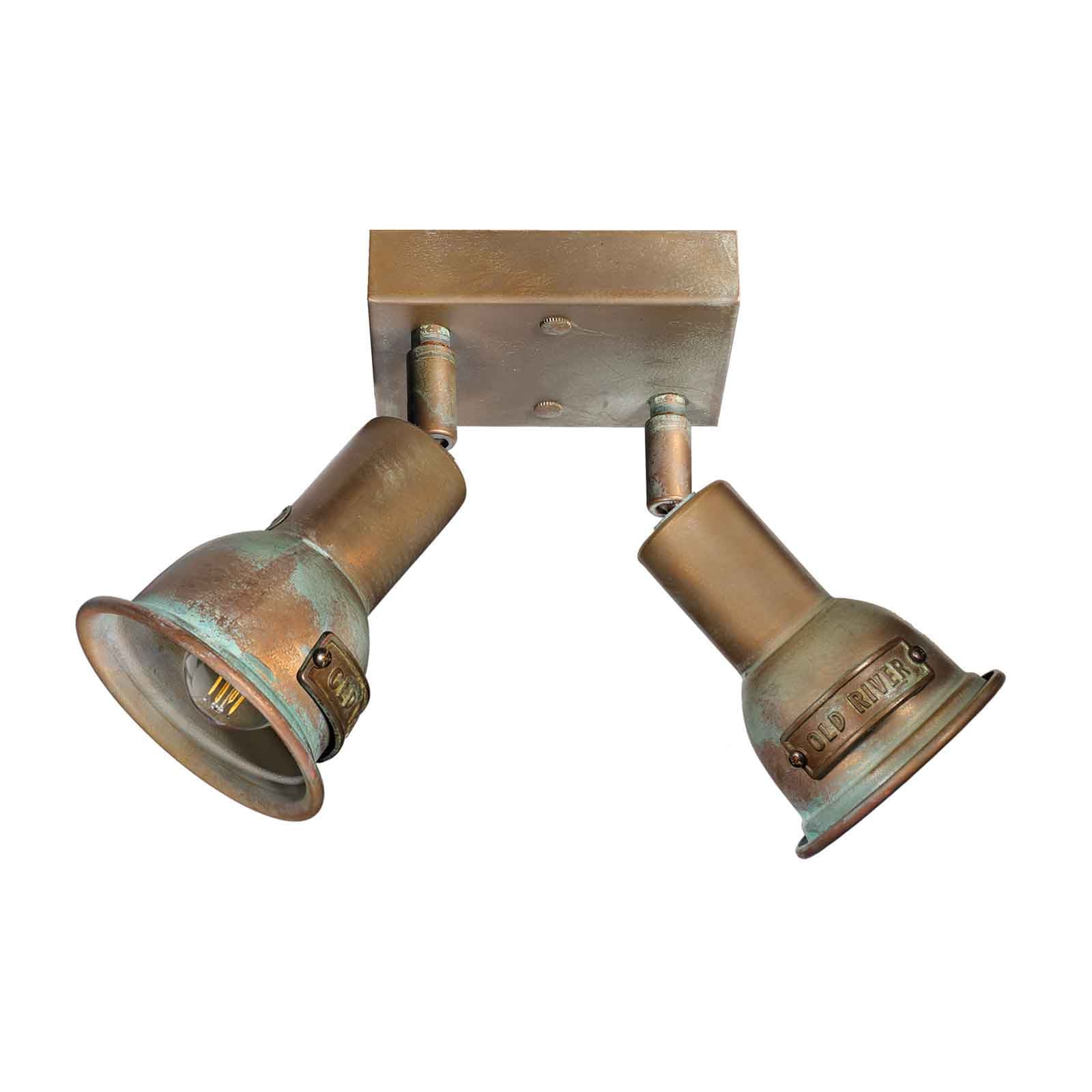 Plafonieră Azali 1423.E27 2 becuri alamă antic