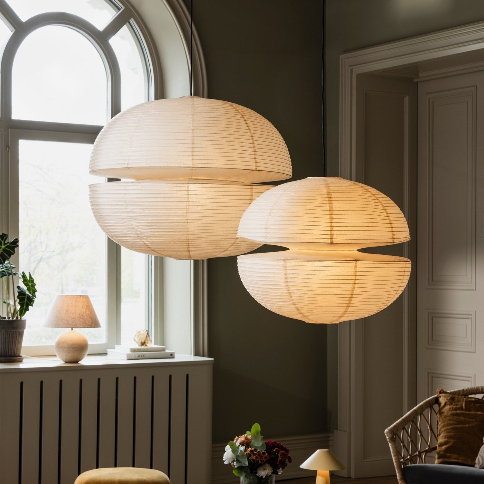 Mela abažur, Ø 60 cm, bež, E27 - Globen Lighting