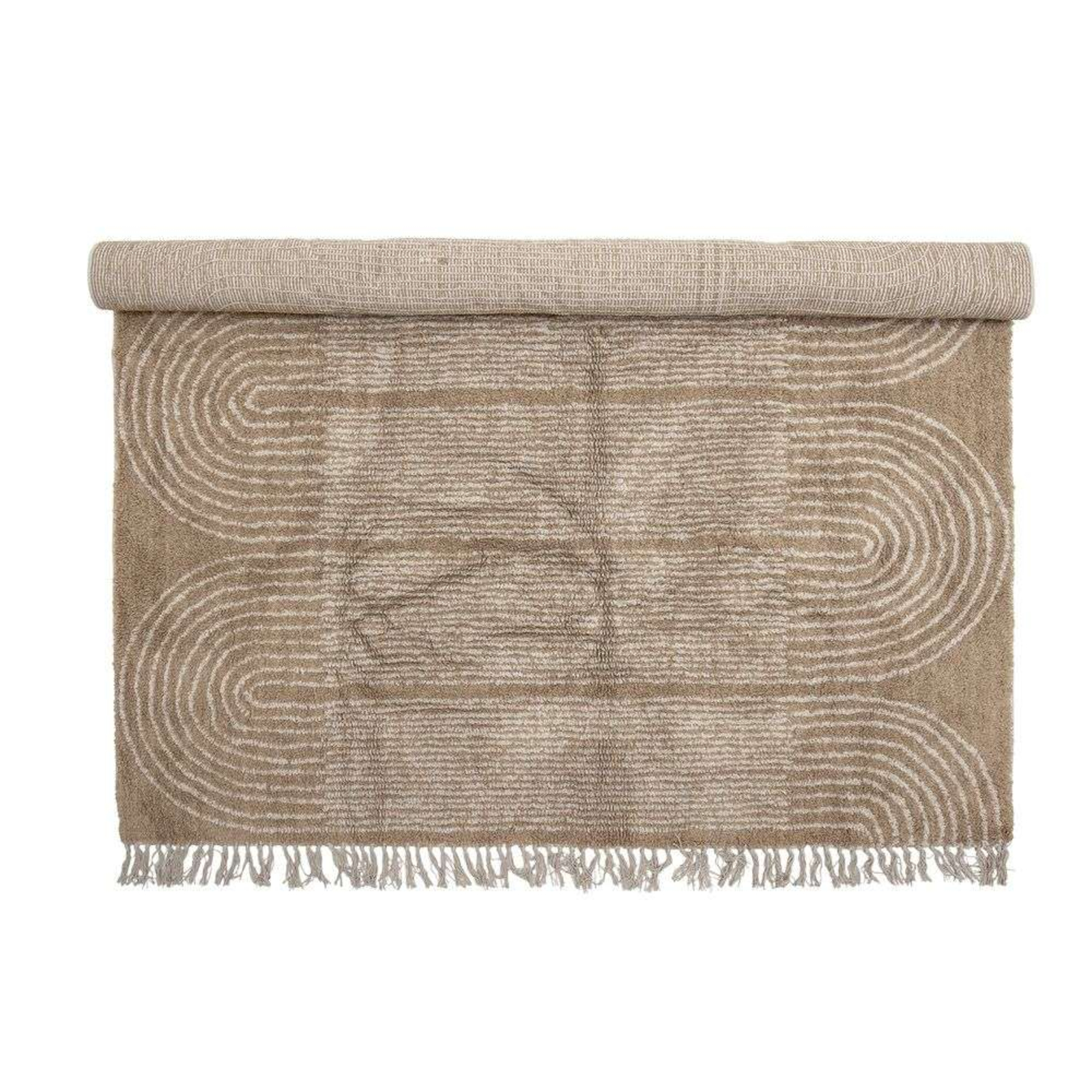 Zeynep Rug Brown/Cotton - Bloomingville