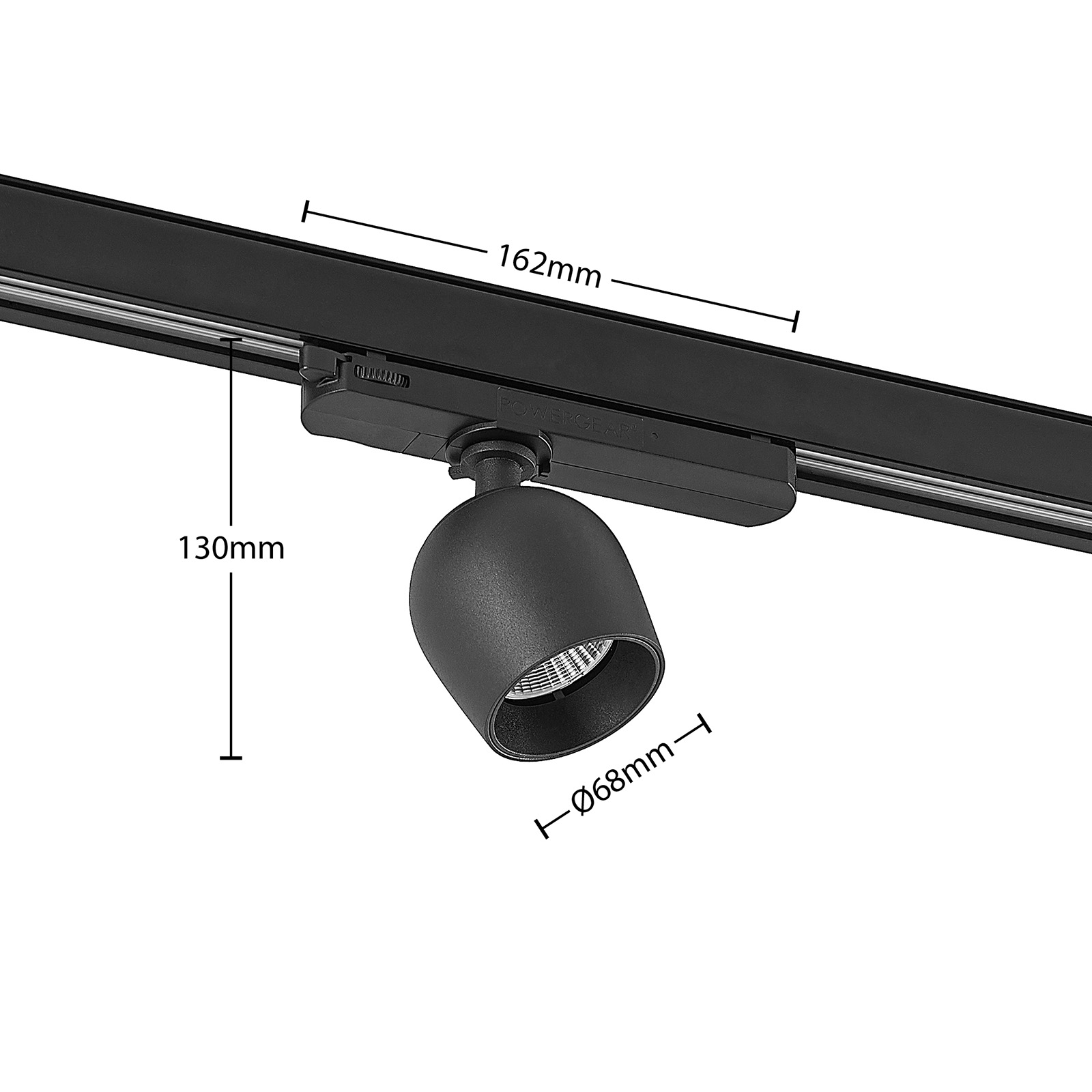 Arcchio Bartu LED Projecteur sur rail, noir