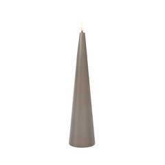 Kegel-Kerze LED 6,8x30 cm Sandstone/Smooth - Uyuni Lighting