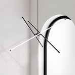LED-Pendellampe Sandy, Länge 90 cm, schwarz, Metall