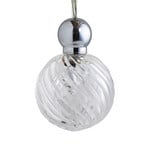 EBB & FLOW Uva M/L Hänge Ball silber klar swirl