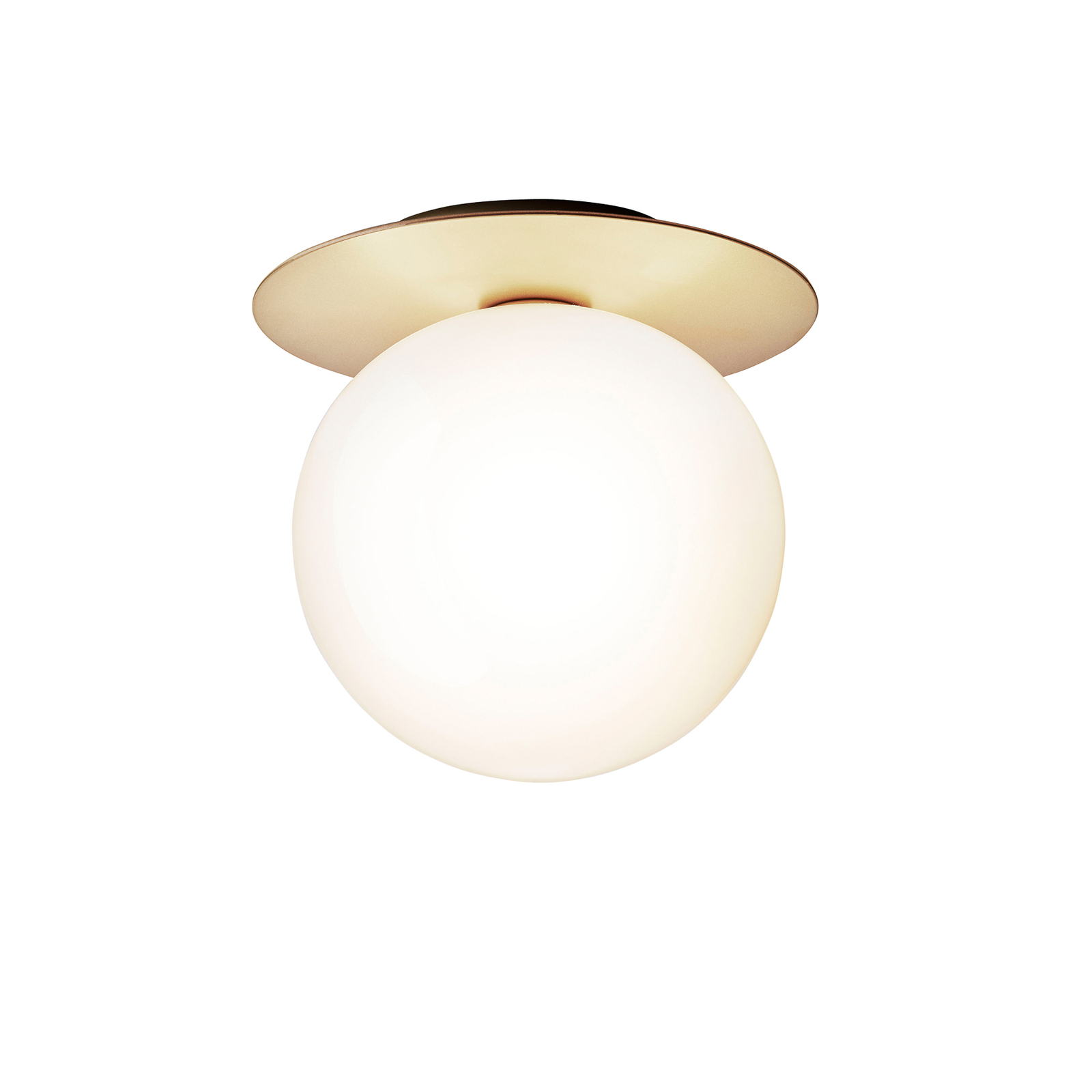 Liila 1 Applique Murale/Plafonnier IP44 Large Nordic Gold/Opal White - Nuura