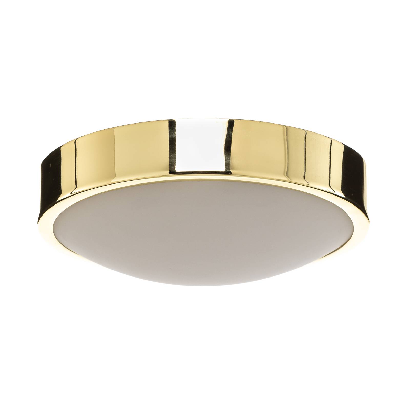 Deckenleuchte Jaris, Glas gewölbt, Ø 26 cm, gold