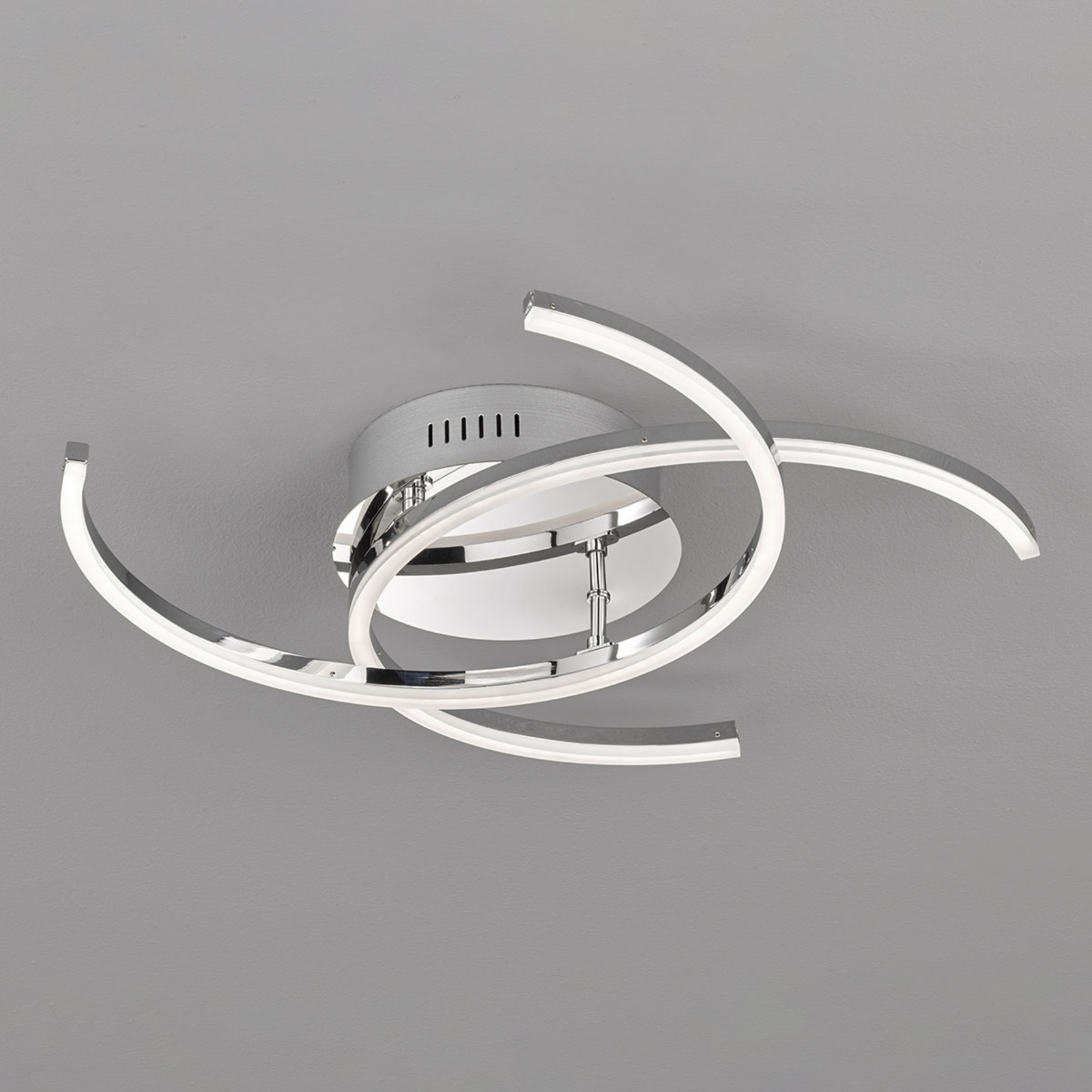 Fischer & Honsel Adjustable ceiling lamp Visby, dimmable Ø 52 cm, for Living / Dining Room, acrylic, 18 W, energy efficiency: A+