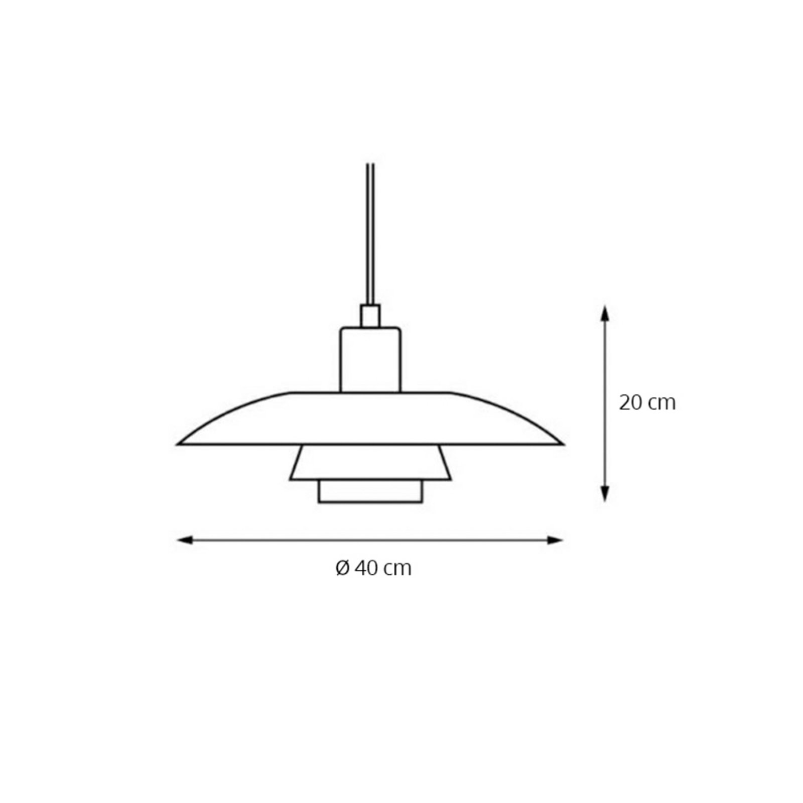 PH 4/3 Pendant Cover Plate White Old Model - Louis Poulsen