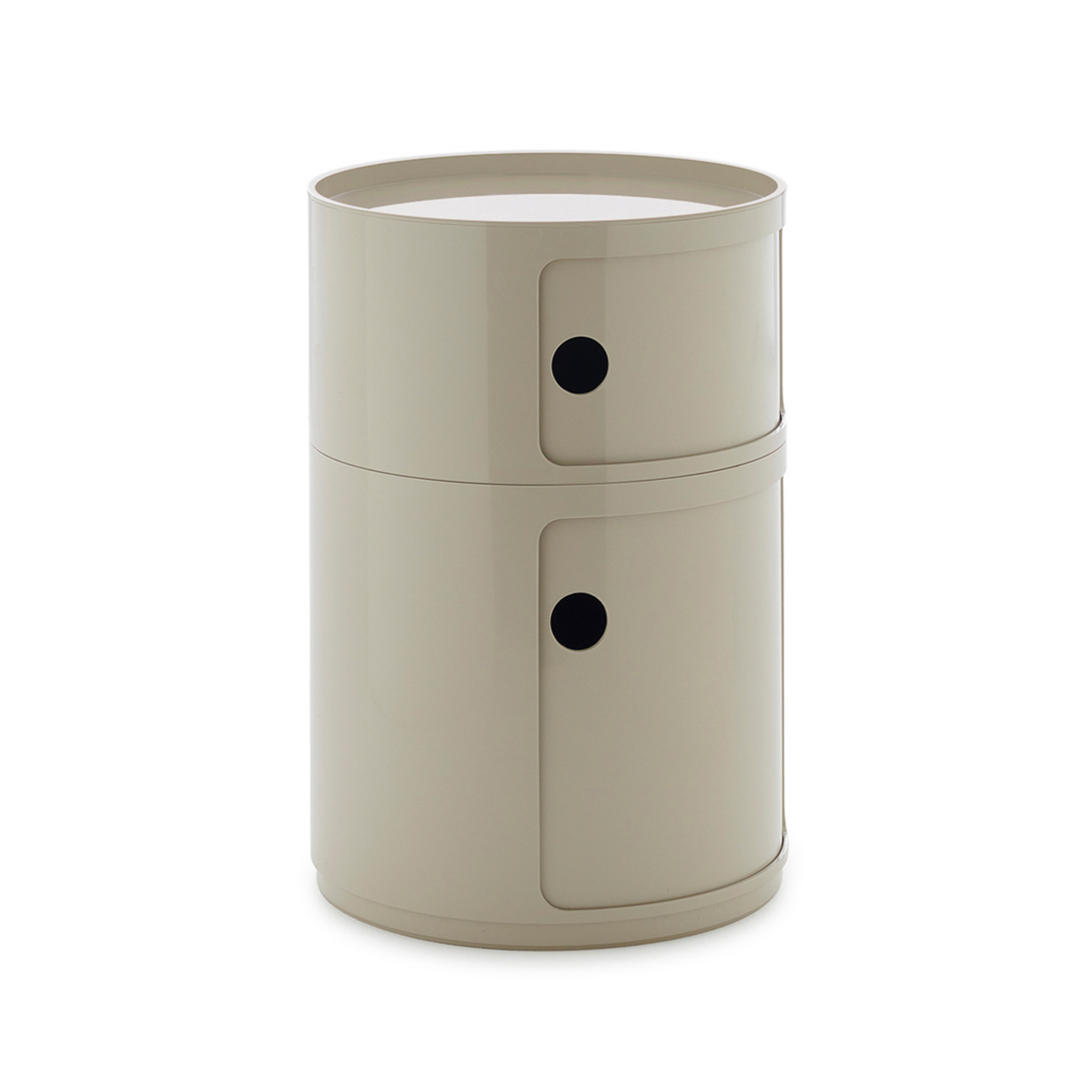 Componibili Big Container, harmaa, 2 elementtiä, korkeus 61,5 cm - Kartell