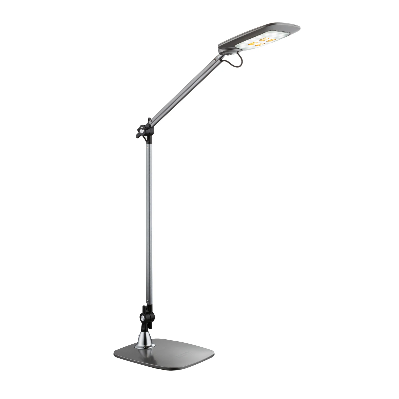 Lampe à poser LED Pattaya articulée argent dim CCT