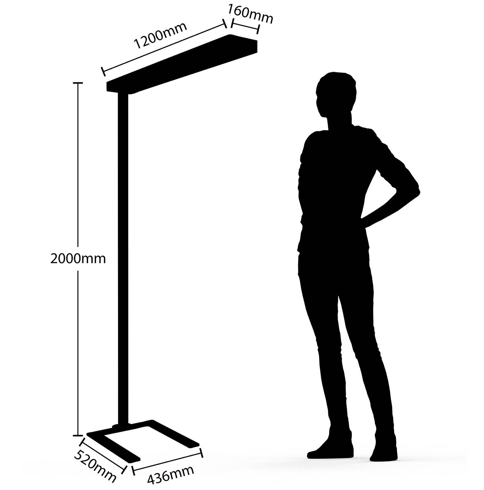 Arcchio lampa stojąca biurowa Susi, srebrny, czujnik, CCT, 2 szt