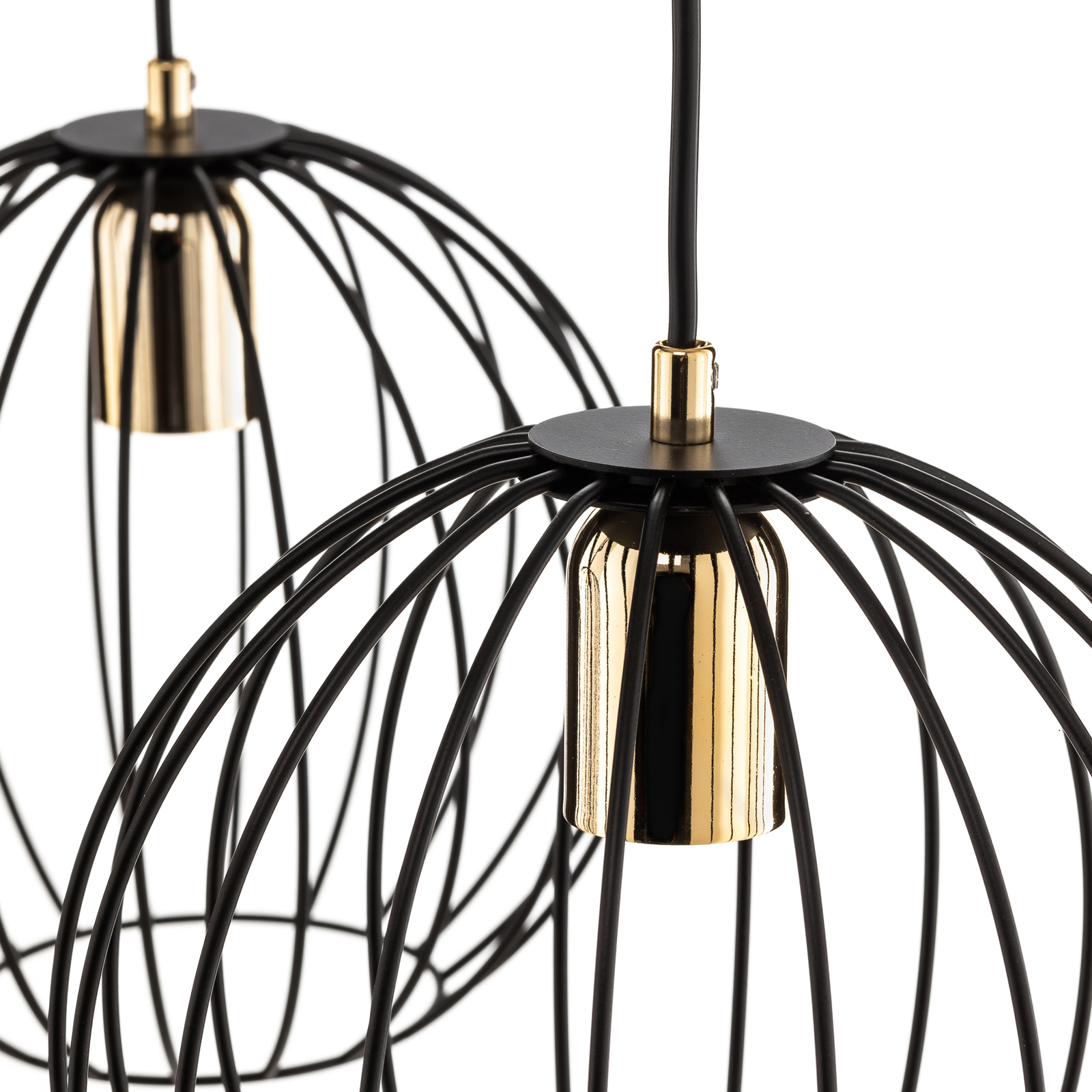 Hanglamp Albio 3, 3-lamps in zwart
