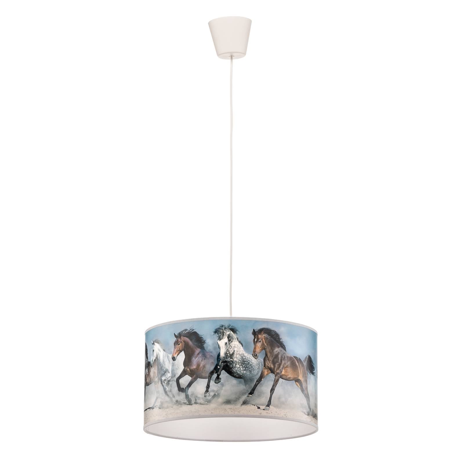 Print-Hängeleuchte Horses