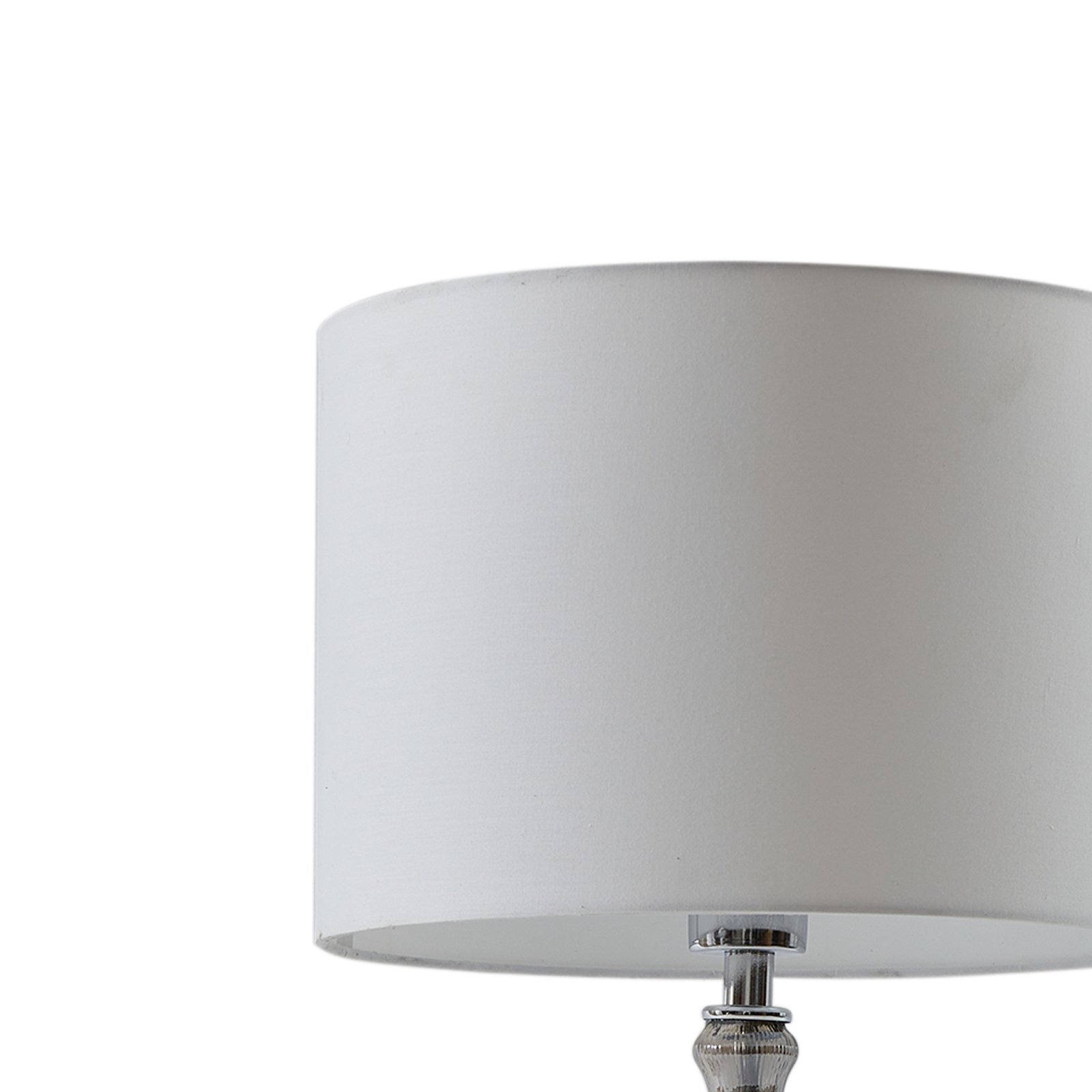 Lindby table lamp Loraine, white/grey, glass, Ø 33 cm, E27