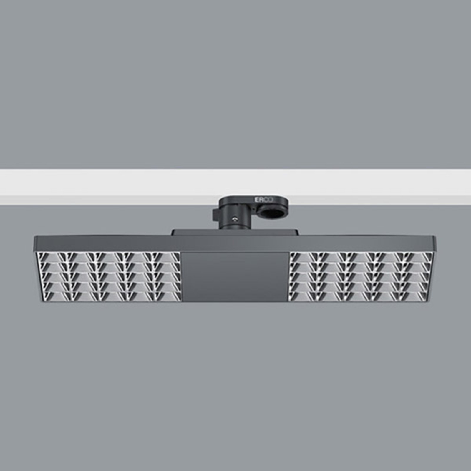 ERCO Jilly 230V BT 15W oval wide, Raster silber