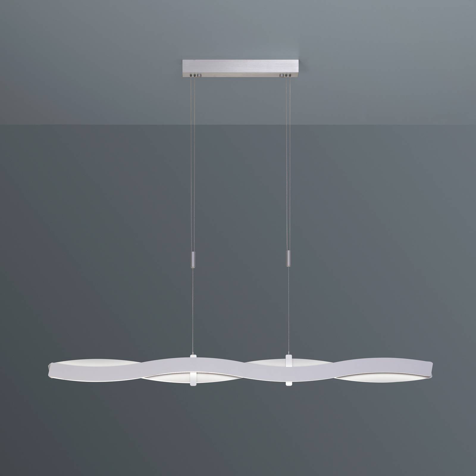 Bopp LED-Pendellampe Swing, aluminiumfarben, Länge 120 cm günstig online kaufen